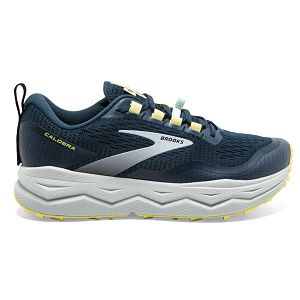 Brooks Caldera 5 Womens Trail Running Shoes Blue/Grey/Yellow | USA-RJC932816